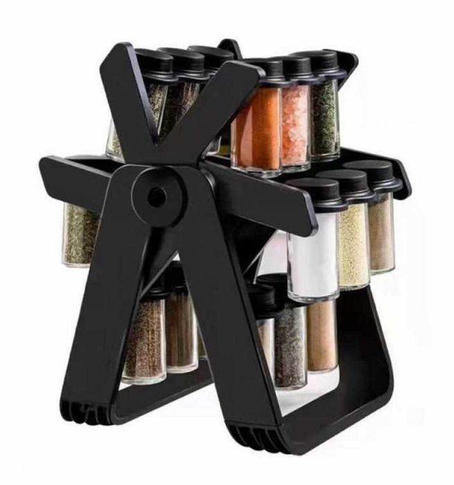 Набір для спецій на обертовій підставці Органайзер для специй Стійка