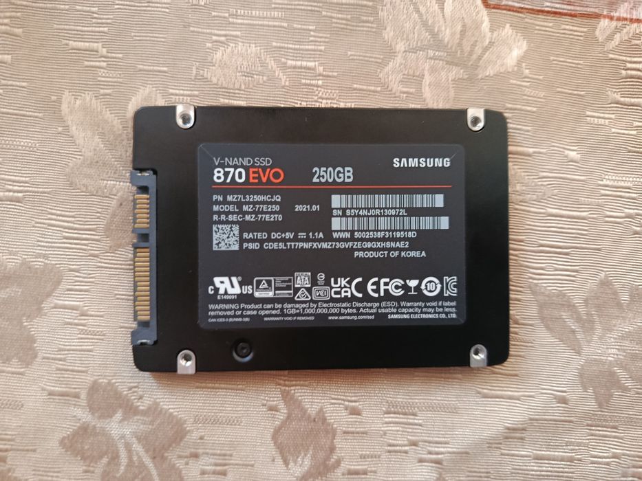 Samsung evo 870 SSD 250GB 2.5 sata