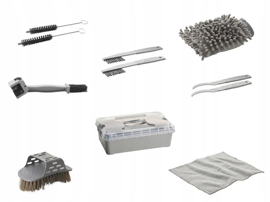 Zestaw Do Czyszczenia Roweru CRIVIT , 10 elementów W Walizeczce