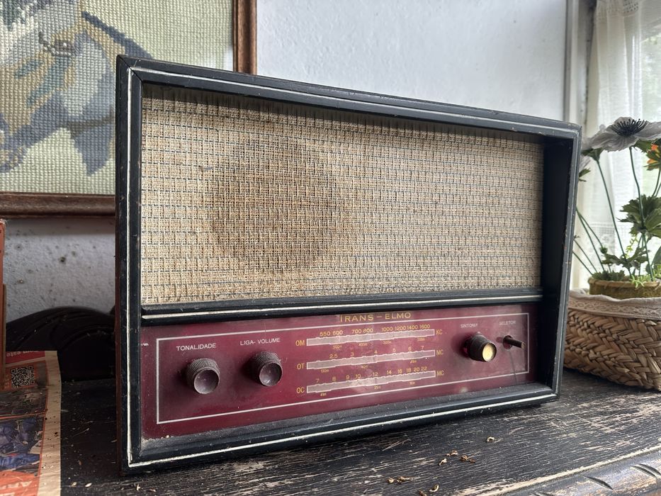 Rádio Trans Elmo Antigo Vintage - A Funcionar