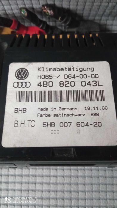 Panel klimatyzacji,klimatronka, Audi A6C5, 4BO820043L