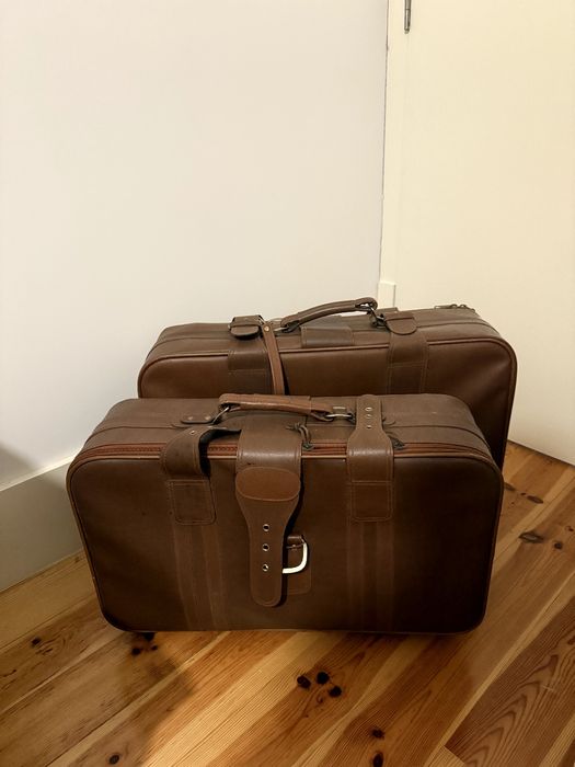 Conjunto de malas de viagem vintage