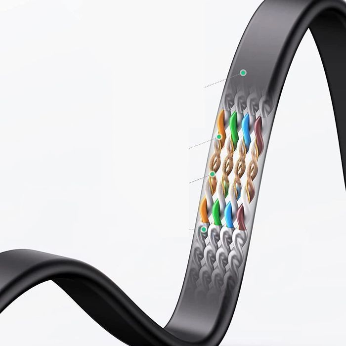 Ugreen płaski kabel sieciowy LAN Ethernet Cat. 6 0,5m czarny