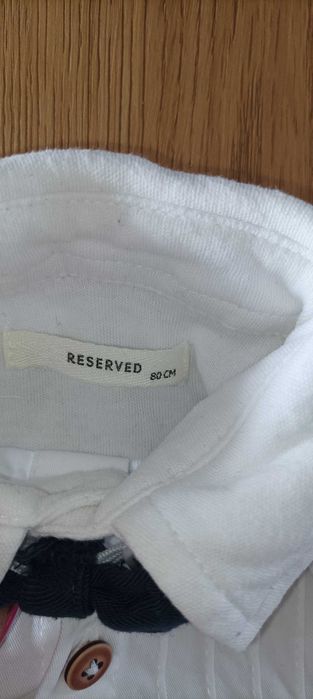 Body białe + mucha Reserved rozmiar 80