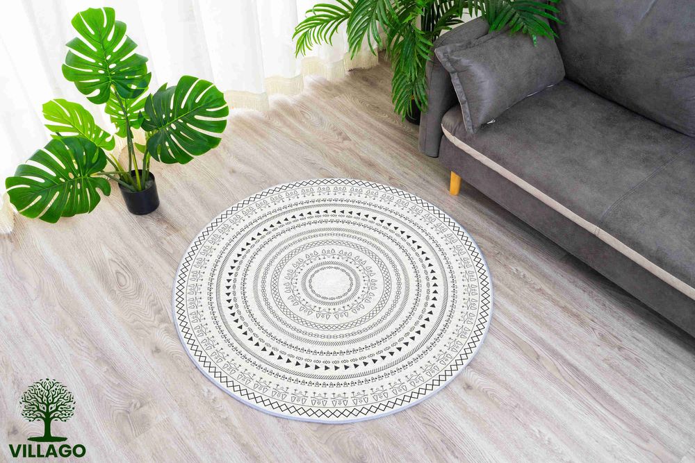 Dywan okrągły Villago OVON 200×200 cm nowoczesny orientalny wzór Zenit