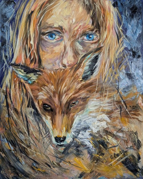 Quadro pintado a óleo, 50x40 cm