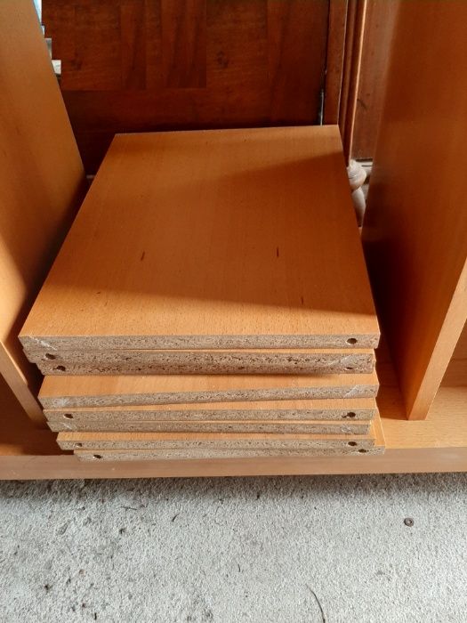 ESTANTE EM AGLOM. MADEIRA FAIA, tipo Cubos, Prateleiras p Livros ou...