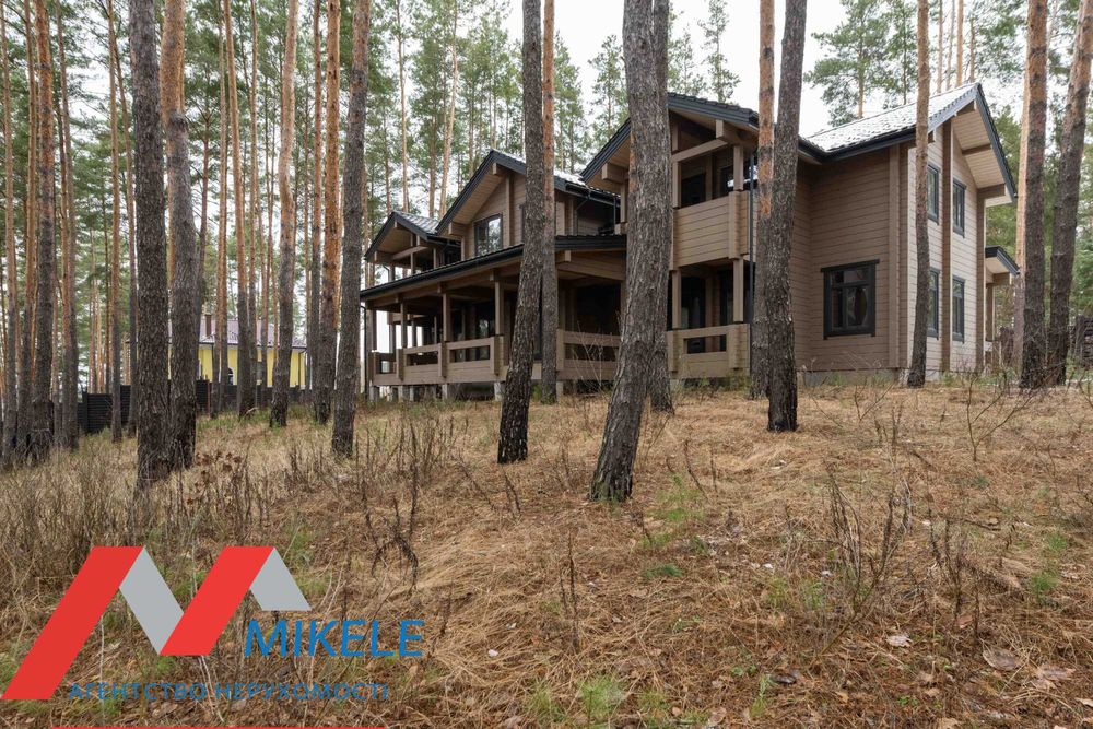 Без% Котедж з брусу Хонка 510 м2, ділянка 63 сот., смт. Глеваха