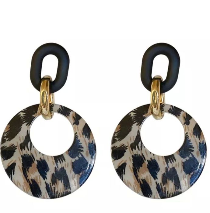 Brincos leopardo novos