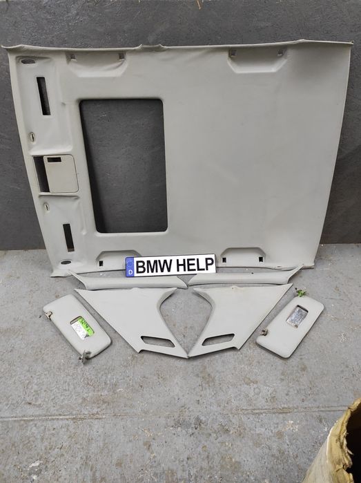 Потолок Стеля Серая Натуральная Кожа БМВ Е32 не Long Под Люк BMW HELP