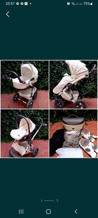 Візочок 3 в 1 ( шкірозамінник) коляска 3 в 1