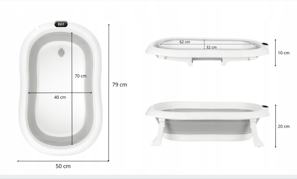 NOWA Primabobo wanienka składana ze stojakiem  i poduszka