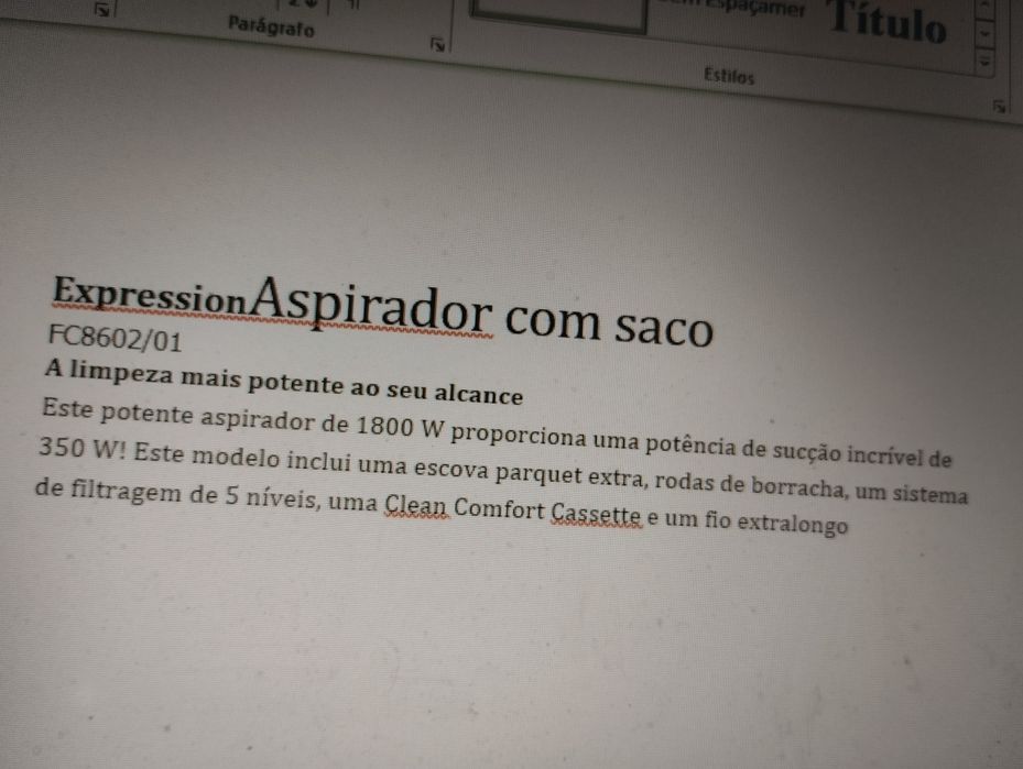 Aspirador como novo