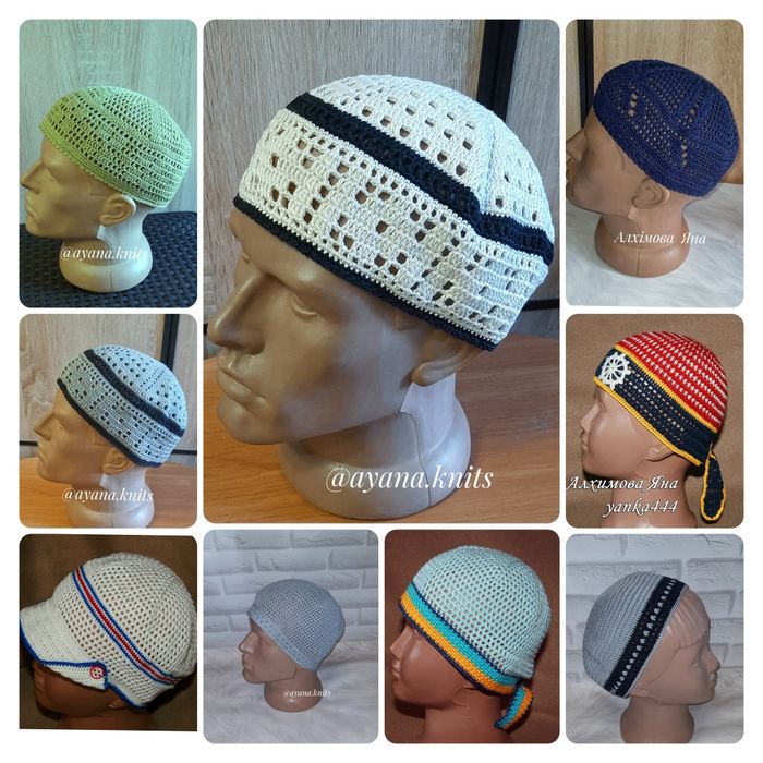 Летние и весенние береты, косынки, шапки, банданы