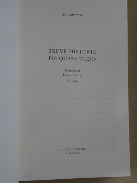 Breve História de Quase Tudo de Bill Bryson