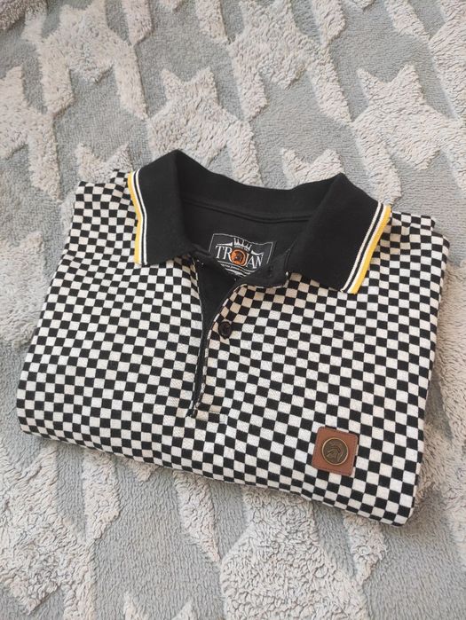 Футболка-поло с шахматным узором Trojan