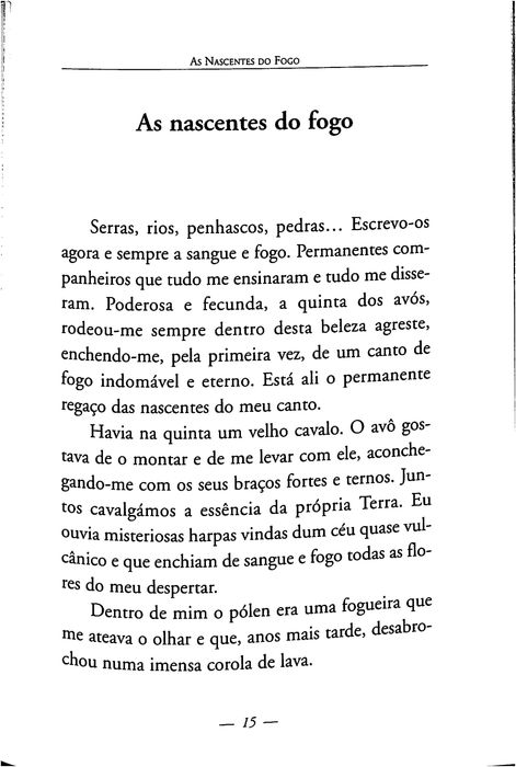 "As Nascentes do Fogo" de Margarida Xavier de Sá [Novo]