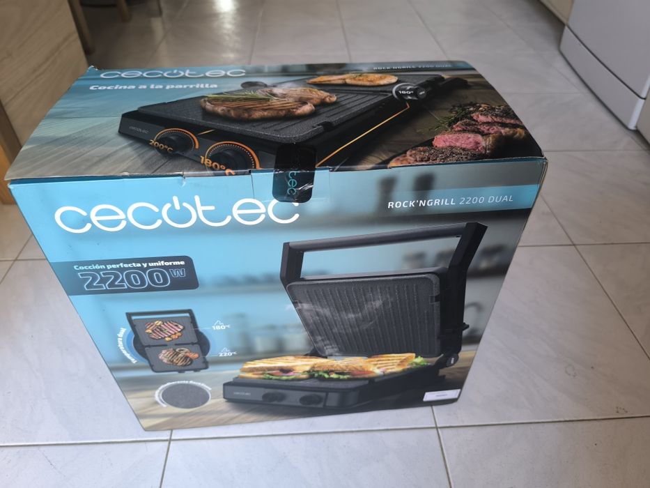 Grelhador Elétrico Cecotec Rock'nGrill 2200 Dual — NOVO EM CAIXA
