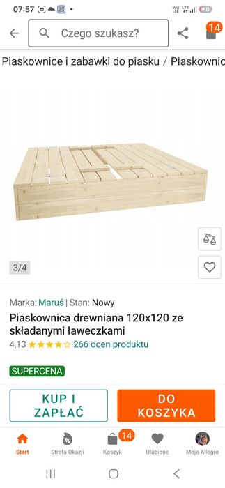 Piaskownica drewniana
