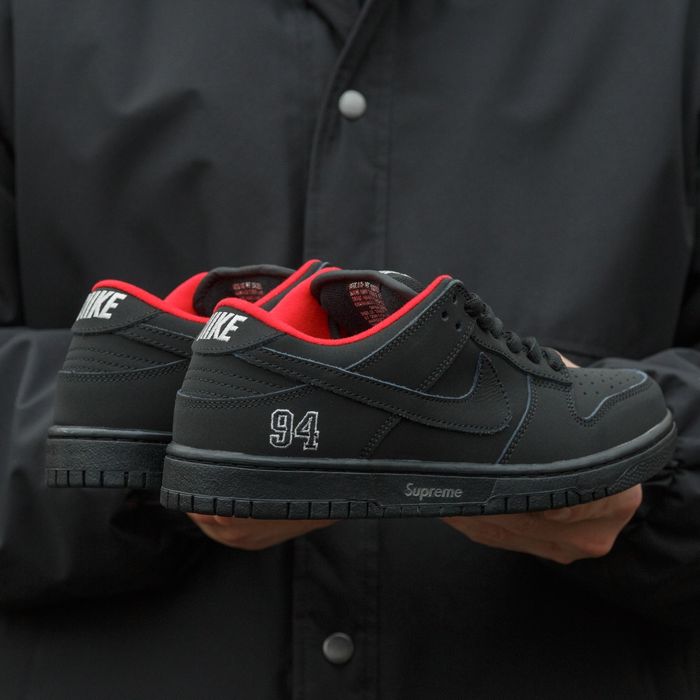 36-45 Nike SB Dunk x Supreme 94 Black