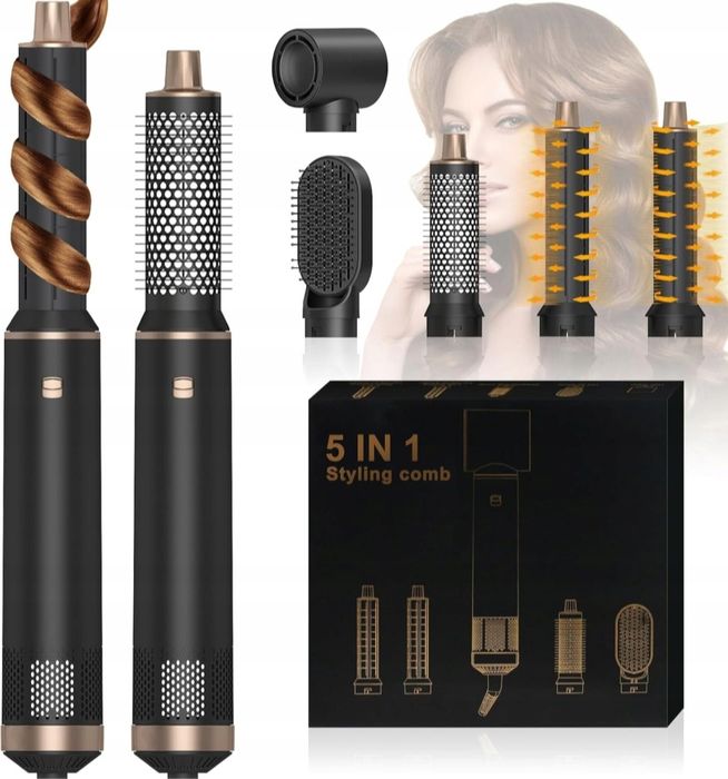 Suszarka do włosów z lokówką i prostownicą 5w1