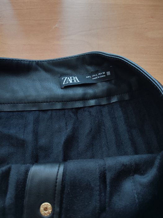 Шкіряна спідниця Zara на кнопках