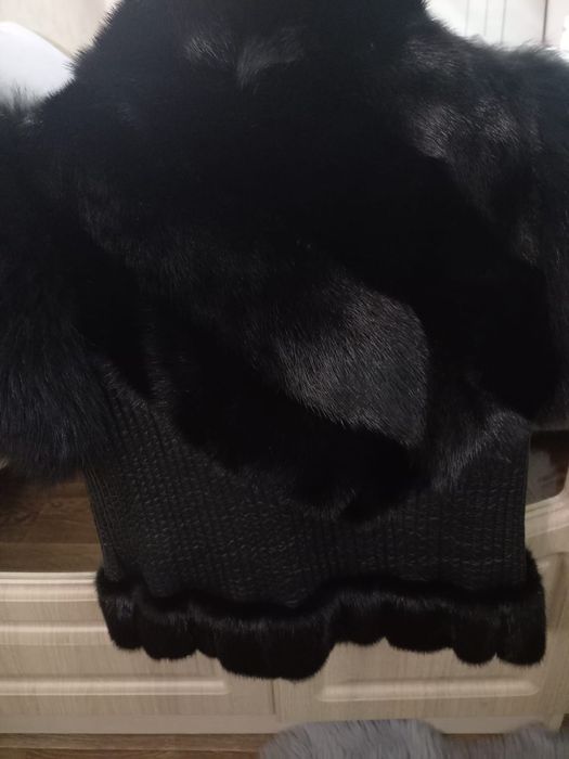 Жилетка норка кожа писец