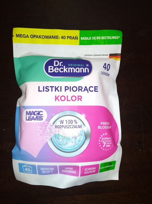 Listki piorące Dr.Beckmann kolor 40 sztuk