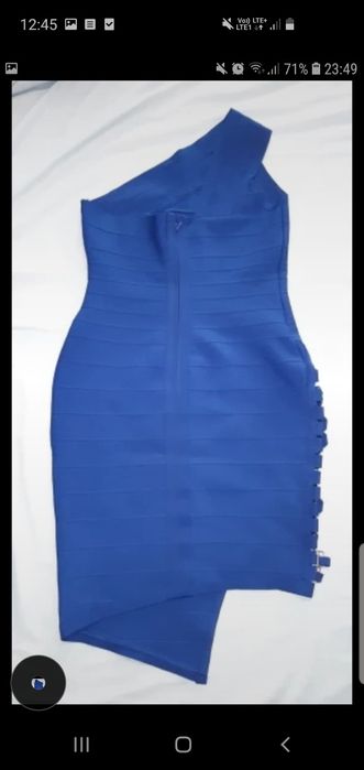 Chabrowa bandażowa sukienka