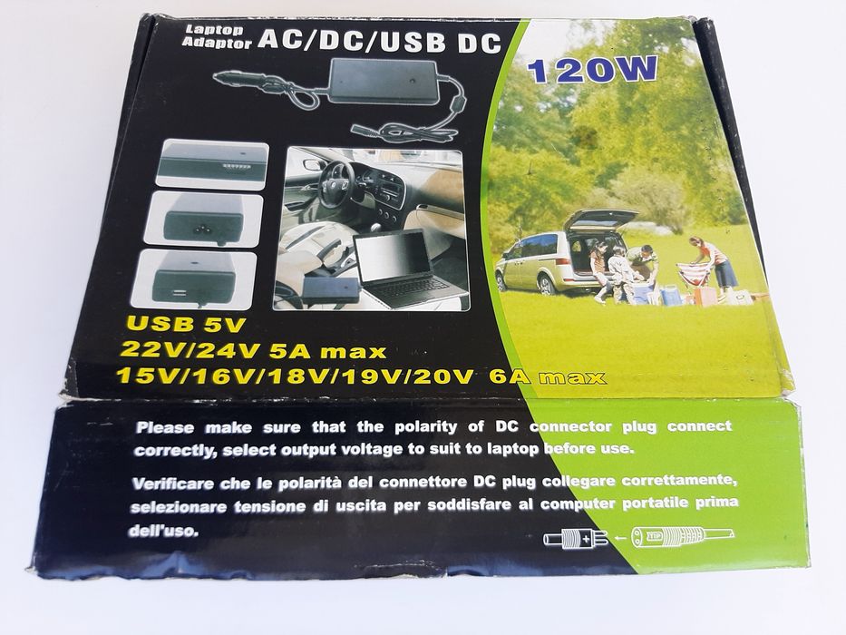 Универсальное зарядное устройство для ноутбука в авто 120 Вт инвертер