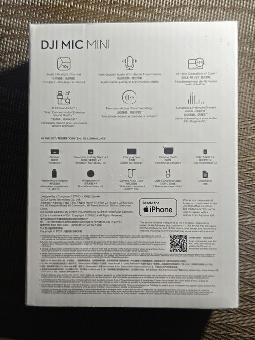 Микрофонная система DJI Mic Mini (2 TX+1 RX)