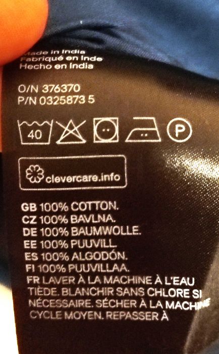 Camisa Azul H&M Algodão