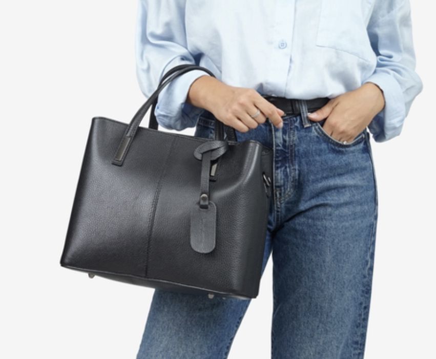 Сумка шкіряна  А4 Сумка терракот шоколад беж кожаная черная