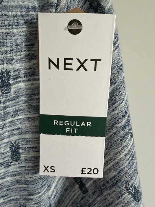 Nowa NEXT Supply XS  Koszulka męska w ananasy Regular Fit XS