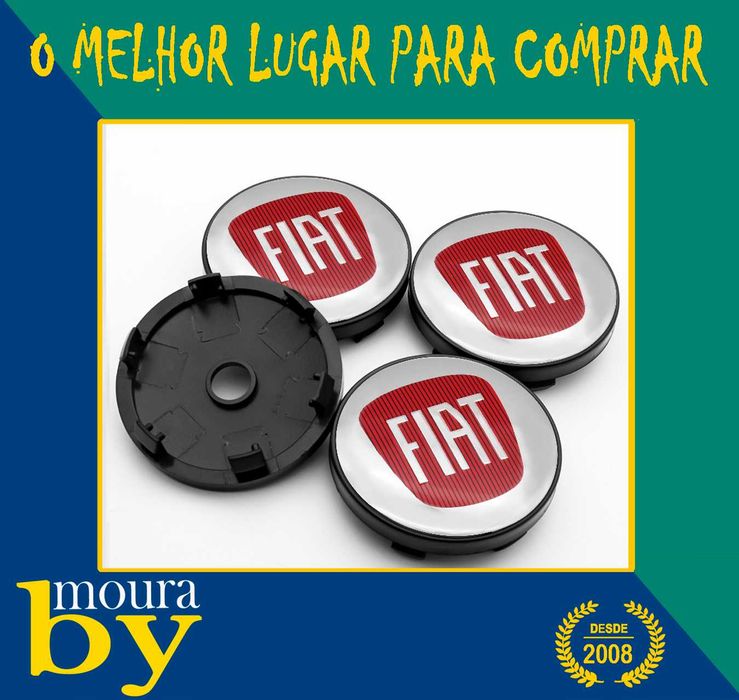Centro de roda completo Fiat ou abarth de 56mm 60mm 133mm