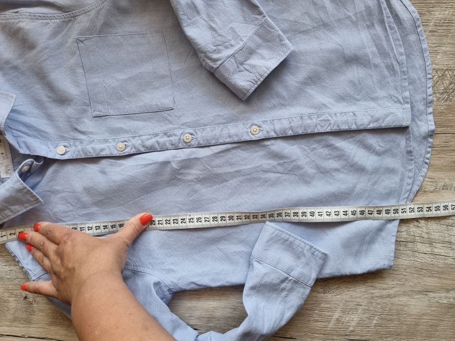 Блакитна сорочка zara для хлопців 8років 128см