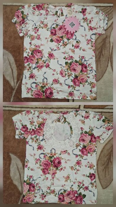 Bluzka dla dziewczynki w róże