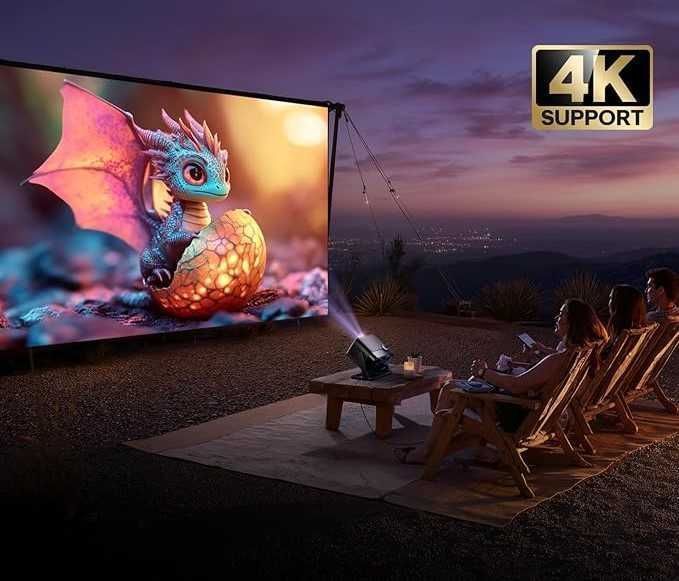 Inteligentny Projektor z Google TV 4K Aurzen Boom Mini 4w1 DoIby Audio