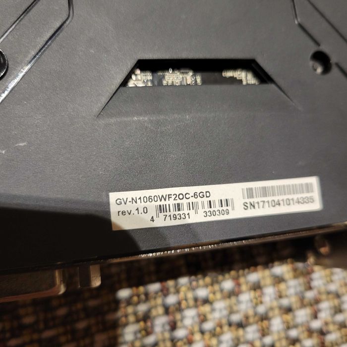 Видеокарта GTX 1060 6gb  nvidia  не работает