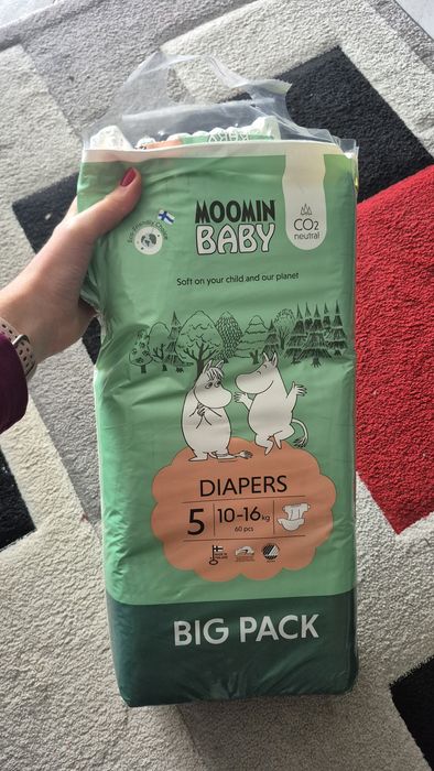 Fraldas Moomin Baby T5 - Pack 60 unid