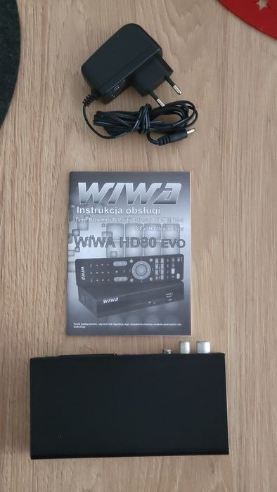 Dekoder telewizji naziemnej DVB-T Wiwa HD80 evo sprawny bez pilota