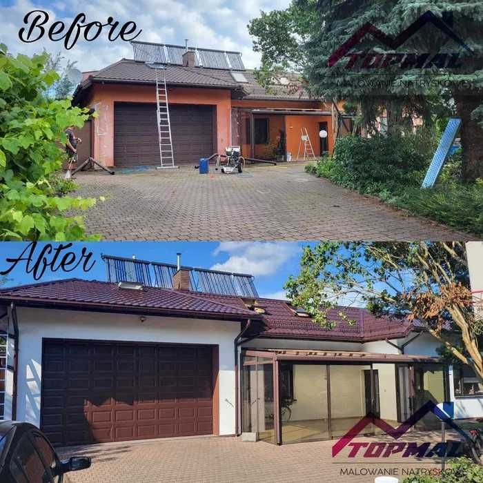 Malowanie natryskowe dachu dachów