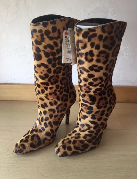 Bota da Zara nova em pele genuina