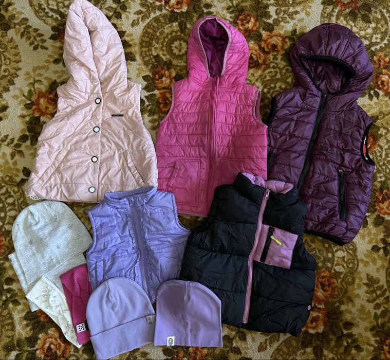 Жилетки та шапочки на 1-5 років для дівчинки