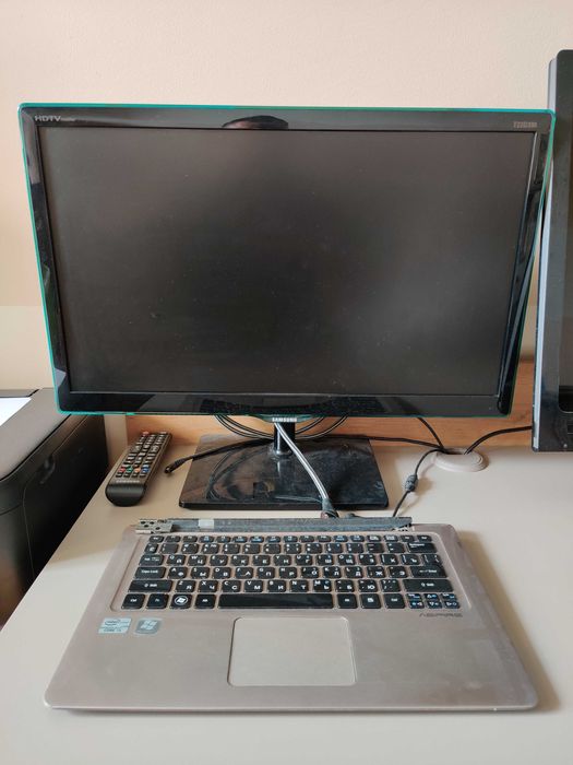 Komputer Acer ASPIRE S3 i5-3317U SSD 256GB Win10 Samsung T22D390 21.5"