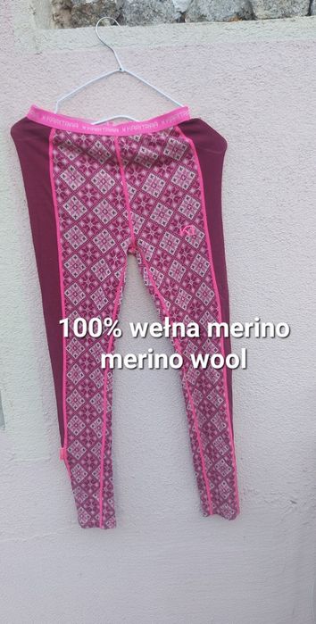 Legginsy termoaktywne Kari Traa K Wełna Merino wool S 36