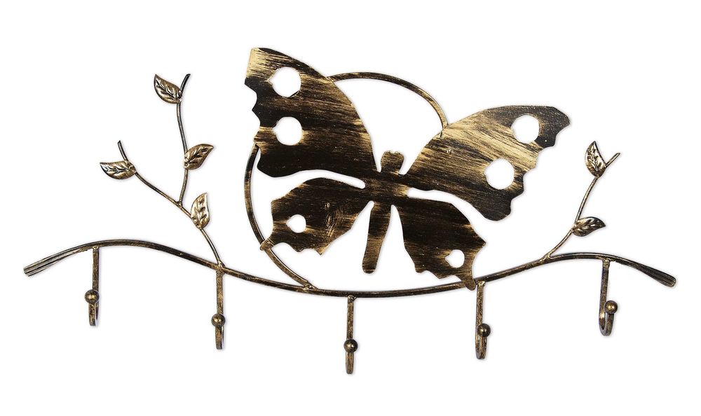 WIESZAK/WIESZAKI MOTYL z listkami metaloplastyka AWW-745