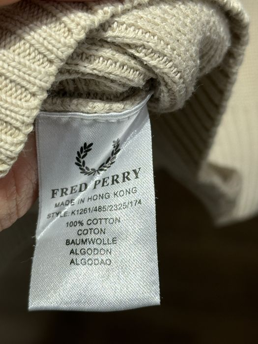 Vintage Fred Perry full zip heavy knit jumper