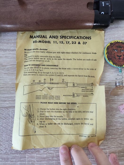 Arma Riffle Japan Anos 60 Plástico