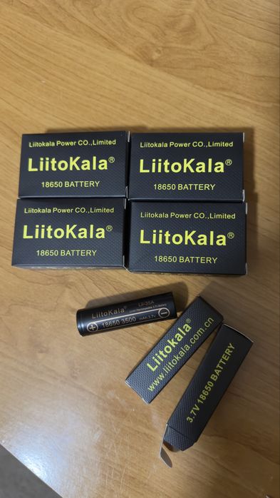 Акумулятори LiitoKala  18650 на 3500 mAh 3.7 V  Нові
